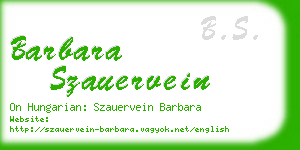 barbara szauervein business card